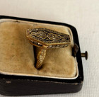 Ant  French Imperial Memento Mori Snake Casket Pill Box Silver Gild Enamel Ring