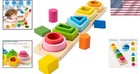 Montessori Toys For 1 2 3  Old Boys Girls-wooden Sorting   Stacking Toys For