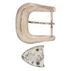 Western Silver P Ranger Set Tip Vintage Belt Buckle Floral Cowboy Cowgirl