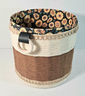 Basket Round Storage Bin Cotton Cord Wood Jute Decorative Hard Sided Sunflower
