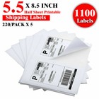 1100 Labels Premium 8 5 X 5 5 Half Sheet Shipping Labels Self Adhesive
