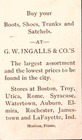 1880s Rochester Ny Gw Ingalls Mammoth Boot Shoe Trunk Victorian Trade Card P4442