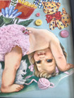 Vintage Joyful Baby Handmade Nursery Collage Wall Art Little Girl Floral Decor
