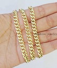 Men   s Solid 14k Yellow Gold 6mm Miami Cuban Link Chain 24  Necklace