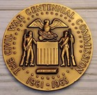 Vtg 1961-1965 The Civil War Centennial Commission Bronze Medal 2 5  Medallic Art