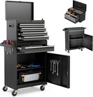 42  5 Drawers Tool Cart On Wheels W cabinet multifunctional Rolling Tool Chest
