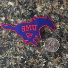 Smu Southern Methodist  University Mustangs Vintage Embroidered Iron On Patch 3   
