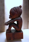 Vintage African Tribal Folk Art Sculpture Wooden Statue Figure Hand Carved