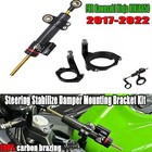 For Kawasaki Ninja Ninja650 2017-2024 Steering Stabilize Damper Bracket Black