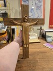 Risen Robed Christ Crucifix 16  X 11 5  Usa Vintage