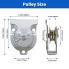 6 Pack Ceiling Mount Single Pulley - Zinc-plated Wall Pulley For 3 8  Rope