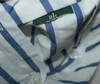 1 Ralph Lauren Biarritz Large Stripe White And Blue Standard Sham New Rare