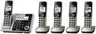 Panasonic Digital Cordless Phone With Answering System 5 Handsets Bluetooth Lin
