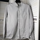 Vintage Y2k Claiborne Black White Stripe Button Shirt Men s Xl 2-ply 100  Cotton