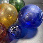 Lot Of 13 Vintage   Bown Glass Colorful Float Balls   Assorted Sizes