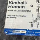 City Of Chicago Cta  Metal Sign 18 X 24 Bus Double Sided Kimball homan
