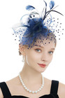 Women s Fascinators  Feathers Tea Party Hat  Veil Headband With Hair Clip For Co