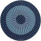 Alpine Indoor outdoor 72  Braided Round Area Rug Navy Stripe 100  Polypropylene