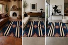 Navajo Eye Dazzler Rug Chief   s Blanket Revival Style Wool Textile Attributed