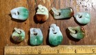 Vintage Group Of  8 Chinese Jade Toggles Buttons