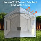 Rainproof Portable Paint Booth 10x10x9ft Spray Booth With Replaceable Floor