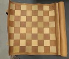 Leather Roll-up Travel Chess Checkers Set Board W  Zip Pocket   Game Pieces