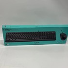 New Logitech Mk120 920-002565 Wired Keyboard Mouse Combo Black