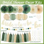 Bridal Shower Decor Set Sage Green Boho Bride To Be Banner Paper Lanterns