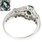 Rare Pt900 Alexandrite Diamond Ring 0 24ct D0 29ct - Auth Free Shipping From Jap