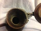 Antique Tinned Copper Ewer Finial Lid Mideast Ottoman Persian Washing Pitcher