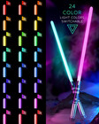 Dueling Light Saber Fx Lightsaber 2 Pack Rechargeable 24 Colors 6 Modes Sounds 2