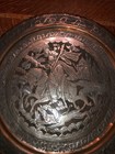 Nice Antique Persian Iranian Engraved Tinned Copper Wall Plate Tray Hunting 15 