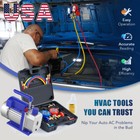 3cfm 4cfm 1 3hp Vacuum Pump Hvac Refrigeration R134a Adapter Pressure Gauge A c