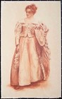 Woman Portrait Actress  Unknown Unsigned Rubella Drawing Early 20th Century