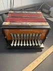 Vintage M  Hohner Diatonic Button Accordion     Steel Bronze Reeds Germany Working