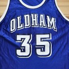 Vintage Oldham Sports Belle Inc Basketball Jersey Blue White  35 Size Large