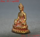 Tibet Ancient Buddhism Bronze 24k Gold Sakyamuni Medicine Buddha Buddha Statue