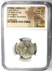 Epirus Ambracia Ar Stater Pegasus   Athena Silver Coin 404 Bc - Certified Ngc Au