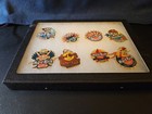 Vtg Hard Rock Cafe Kowloon Pin Collection 8 Framed 1997 Hong Kong Handover