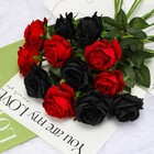 Red Fake Roses Artificial Flowers With Stems For Home Wedding Centerpiece Decor