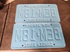 New Jersey License Plates Matched Pair  bem-18m  Nj Expired Blue 1980s Free Ship