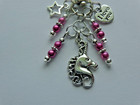 Unicorn Star Love You Heart Key Chain Clip For Purse Fob Backpack Bag Charm Fob