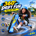 Electric Go Kart For Kids Ages 6-12 360   Spin Drift Cart Swivel Wheel Racing Car