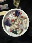 Vintage Perfume Lot Guerlain Shalimar Estee Lauder Mini Lipstick Vanity Decor