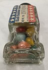 Vintage Ball Bubble Gum Car Shaped Glass Candy Bottle Fresh Pak Candy Moline Il