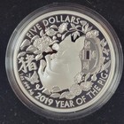 2019 Australia 5  1oz Silver Proof  Coin Year Of The Pig  Box   Coa 