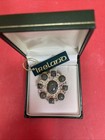 Irish Connemara Marble Silver Flower Pin Pendant J C Walsh Ireland
