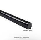 Absolute Black Pencil Molding 3 4 In X 12 In Polished Granite Wall Tile 10 Pack