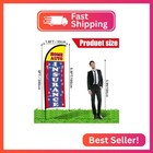 Buryeah 2 Sets Home Auto Insurance Feather Flag With Pole Kit   Carry Bag
