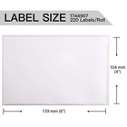 4 Rolls 220 Thermal Shipping Labels 4x6 Compatible 1744907 Dymo 4xl Labelwriter